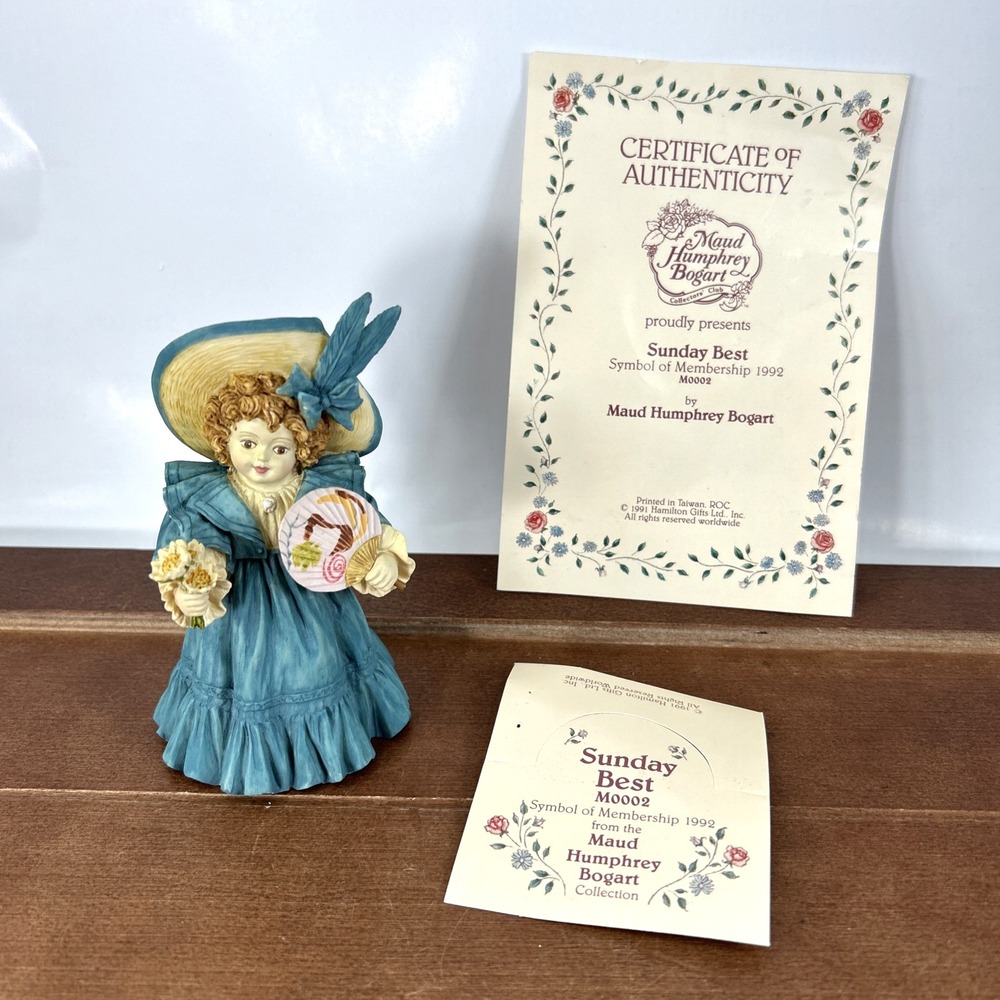 1991 Hamilton Maud Humphrey Bogart Sunday‎ Best M0002 Figurine w/ Certificate